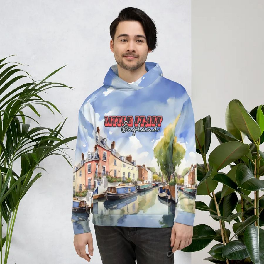 Little Italy - England - All Over Print - Watercolor - Hoodie product image (2)