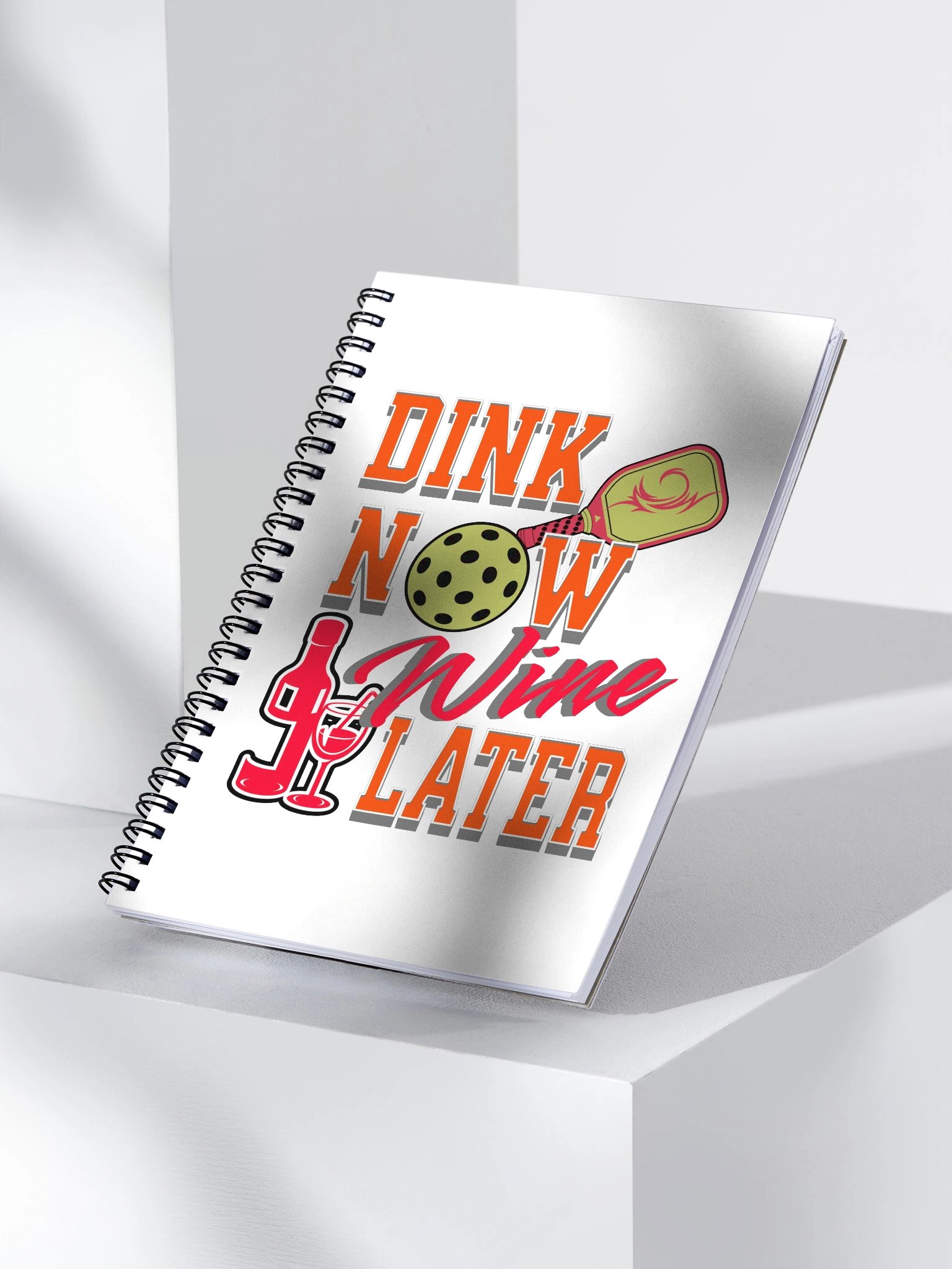 Dink Now Wine Later Pickleball Notebook product image (3)