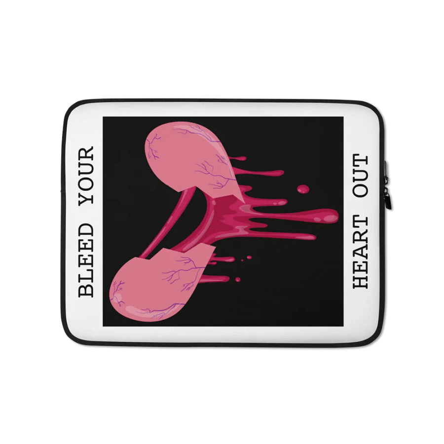 Bleed Your Heart Out Laptop Bag (Digital) product image (1)