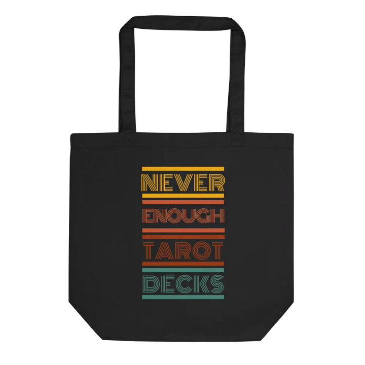 Never Enough Tarot Decks - Retro - Tote Bag in Black product image (1)