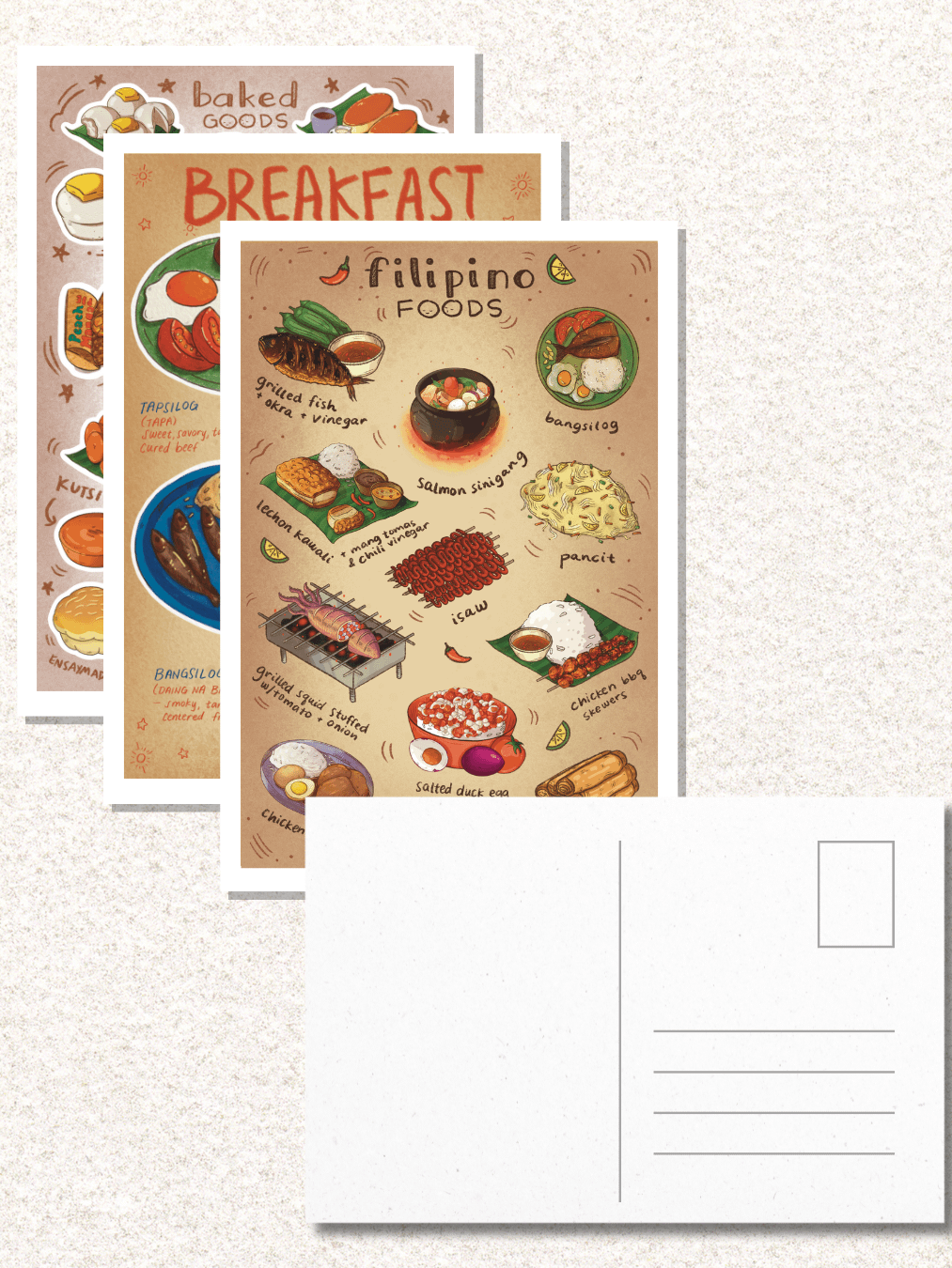 Filipino Foods Postcard 3 Pack product image (1)