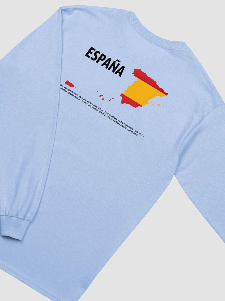 Camiseta manga larga azul océano - Mapa de España (incluye Puerto Rico) product image (4)