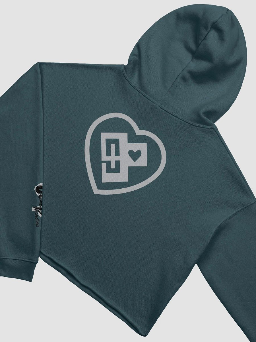 OptimusProcrastinus HeartChip in Heart Cropped Hoodie (Grey) product image (31)