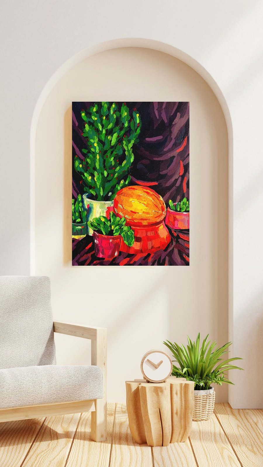 Eclectic Colorful Cacti Garden Poster product image (4)