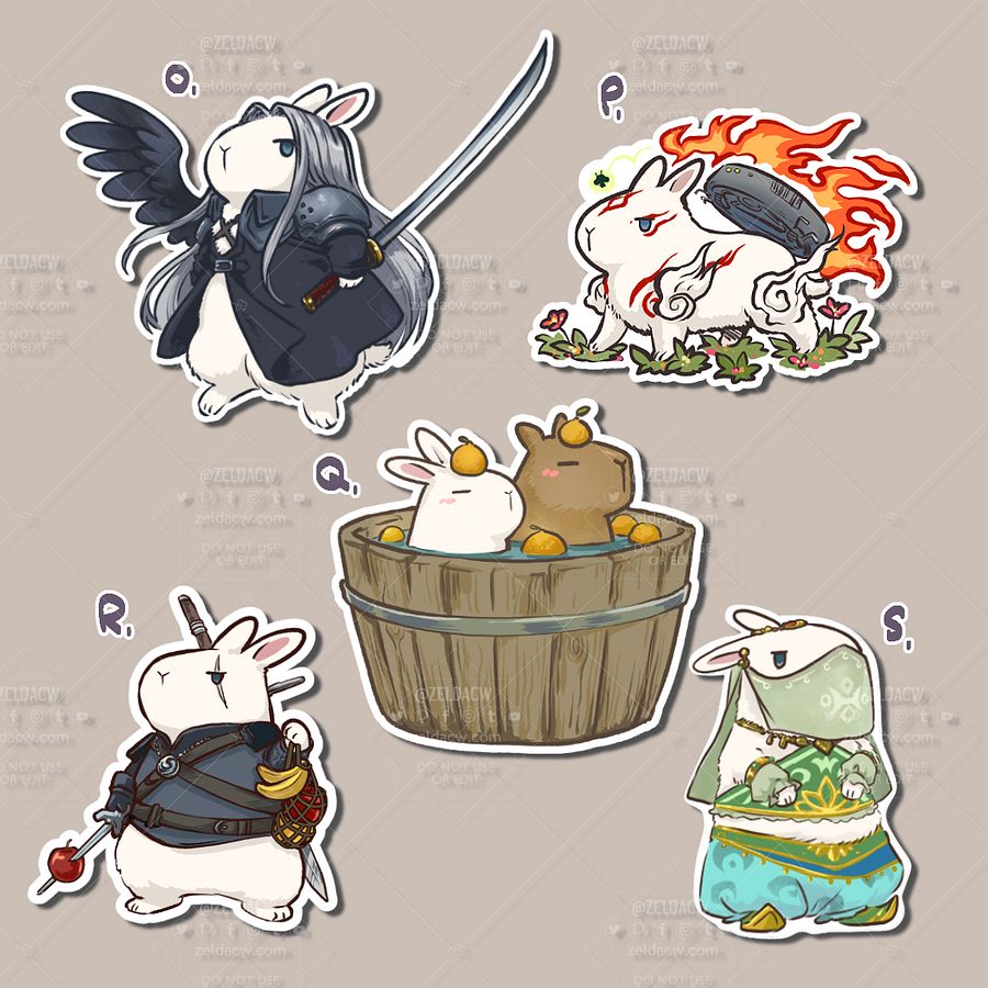 Bunny Boss Maru Cosplay Die-Cut Stickers product image (3)