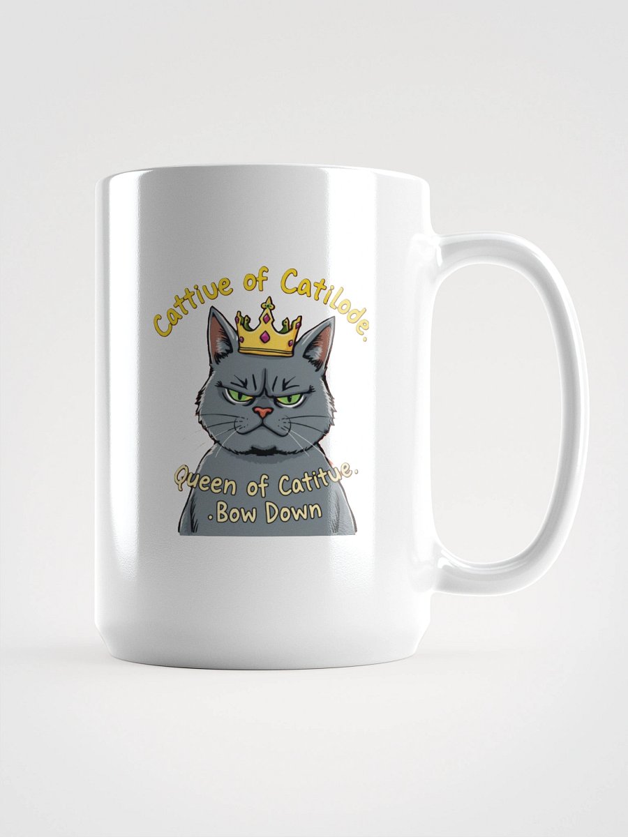 Cattitude Queen: Bow Down to Feline Royalty Mug product image (1)