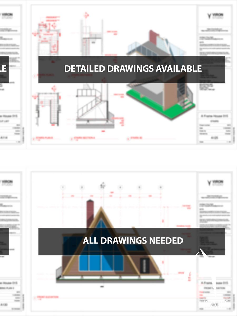 A Frame House 015 - Print & Build FULL DRAWINGS! product image (6)