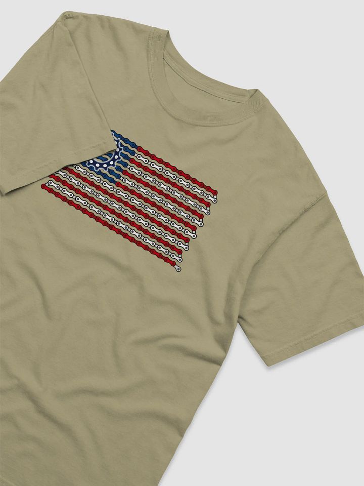 USA Betsy Ross Bike Chain Flag on Heavyweight Tee product image (2)