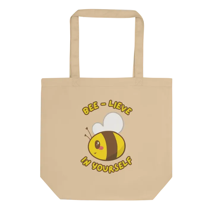 motivational bee eco-friendly tote bag product image (1)