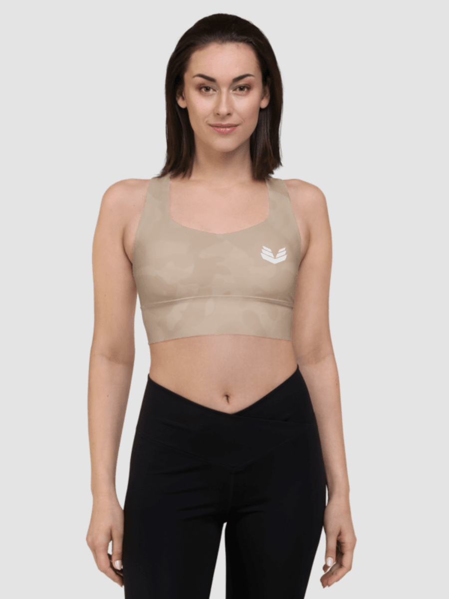 Longline Sports Bra - Desert Camo product image (3)