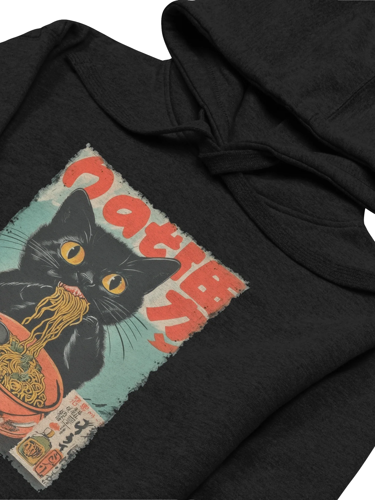 Black Cat Ramen Neko Ramen Authentic Vintage Hoodie product image (35)