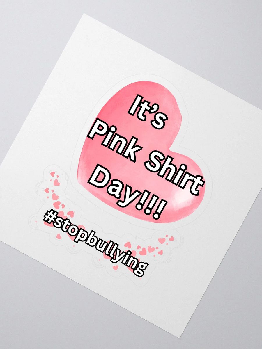 Pink Shirt Day Kiss Cut Stickers product image (2)