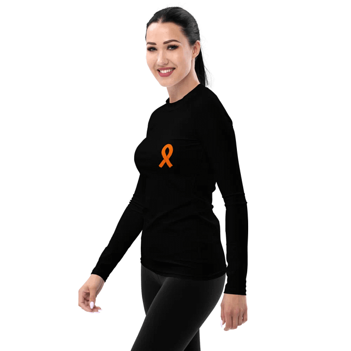 Women's Rash Guard - Black - Cancer Awareness Orange Ribbon product image (1)