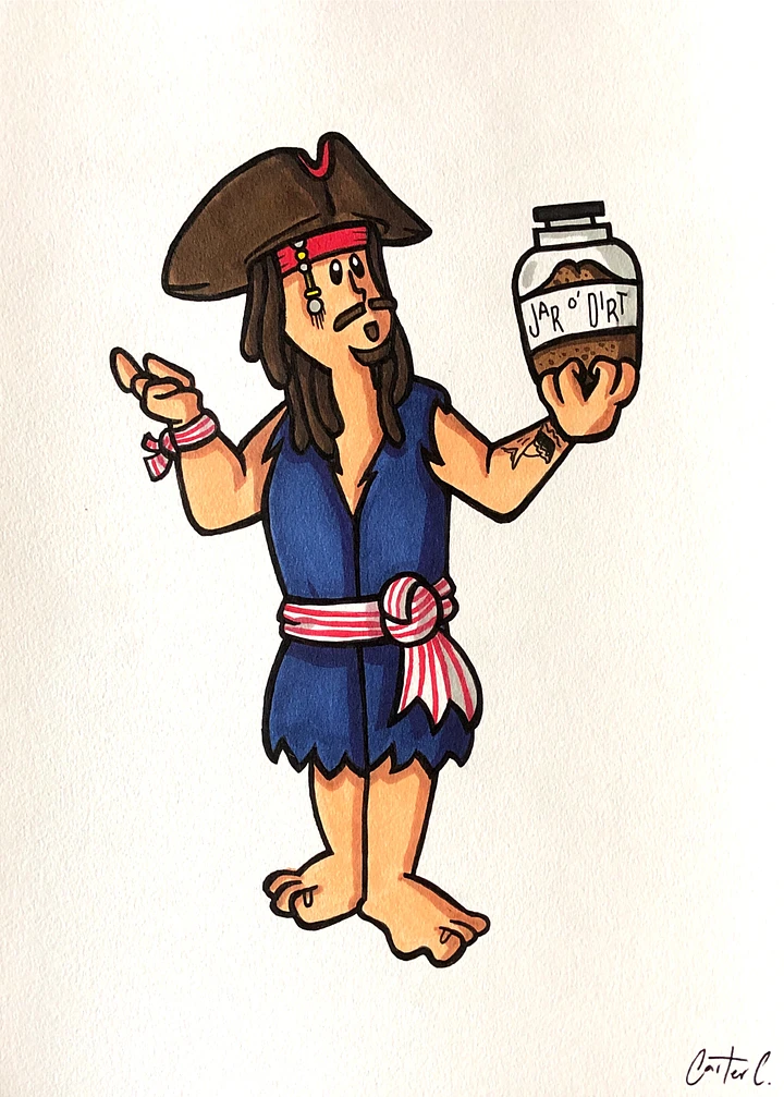 Pirate 2 Original Drawing product image (1)