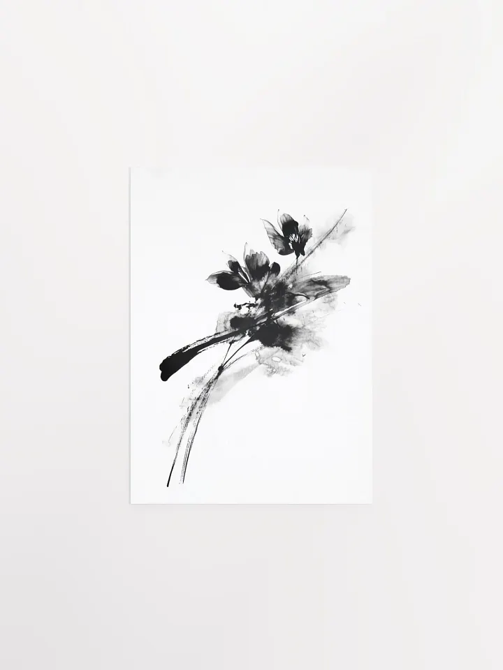 Ink Bloom I: Monochromatic Floral Art Print product image (1)