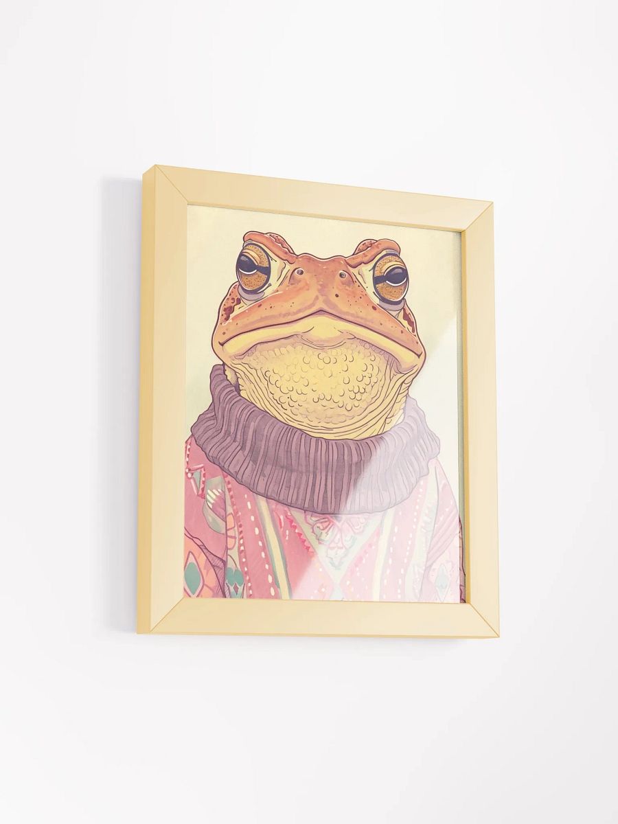 Whimsical Toad in Purple Turtleneck Poster product image (4)