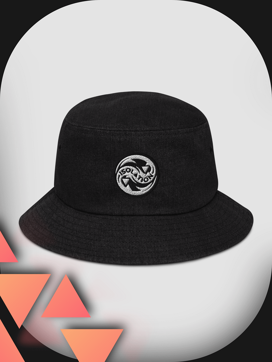ISOL▲TION — 2024 LOGO — DENIM BUCKET HAT — WHITE product image (1)