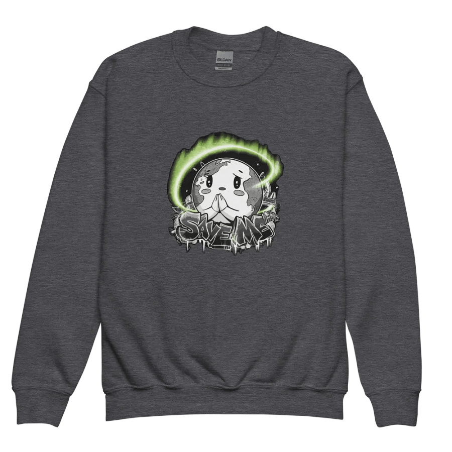 Save Me Kids Crew Neck Sweatshirt | Eco-Friendly Style for Young Activists product image (4)