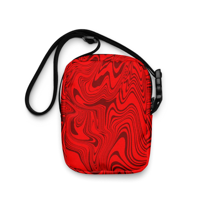 Utility Crossbody Bag - Abstract Red Swirls product image (1)