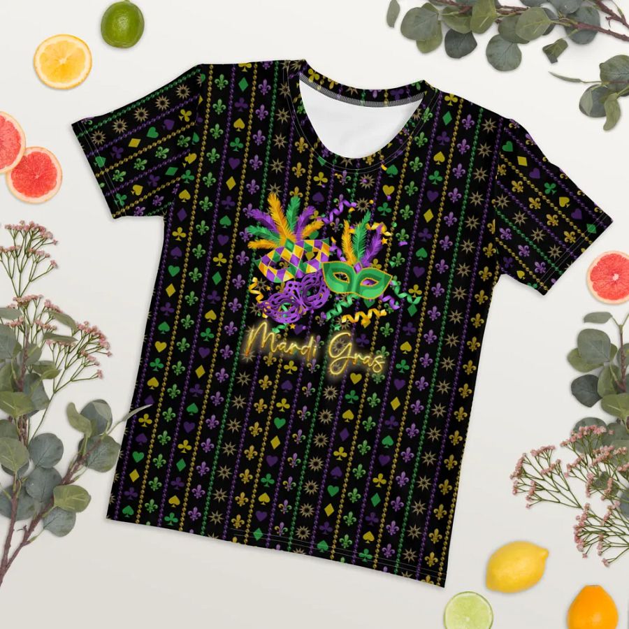 Mardi Gra All Over Print T-shirt product image (5)