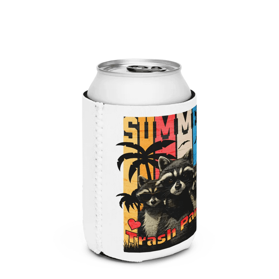 Summer Trash Panda Can Coozie Cooler product image (2)