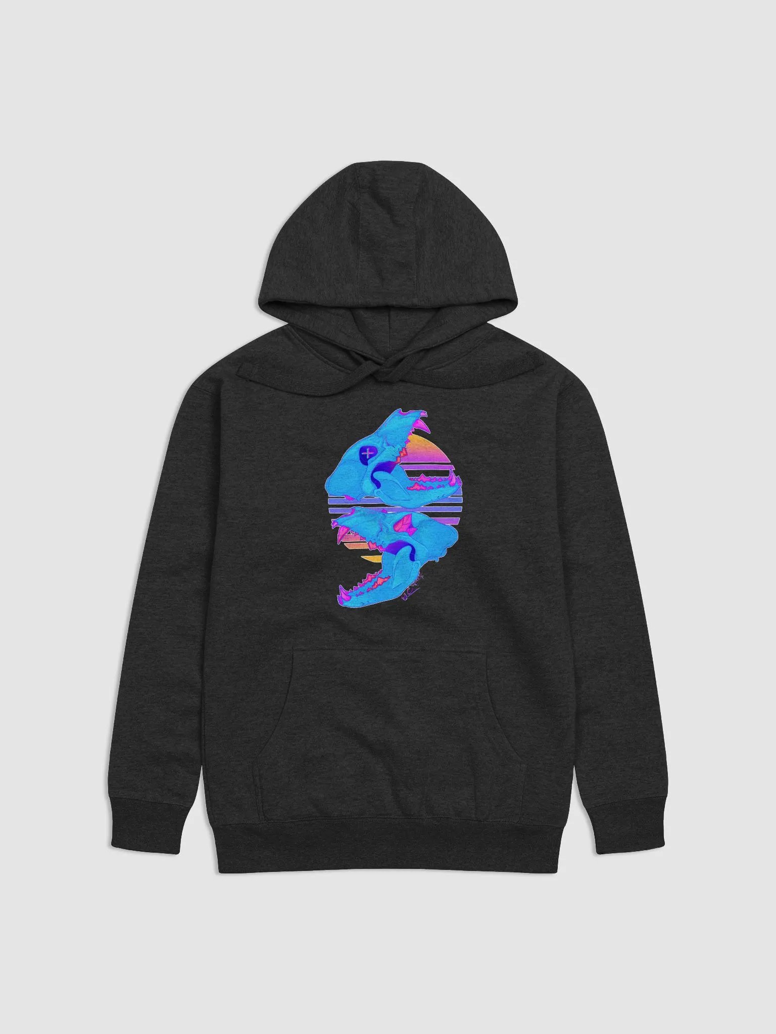 VaperWave Neon Skull Hoodie product image (1)