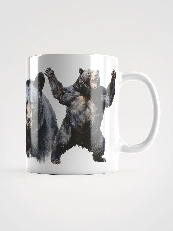 Black Bear Panoramic White Glossy Mug product image (1)