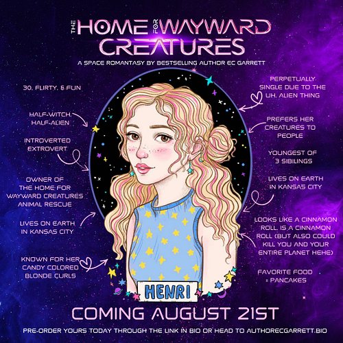 ART REVEAL: Meet Henri Laselle, the FMC of THE HOME FOR WAYWARD CREATURES. 

Illustration by the amazing Tylee Hansen of @tyl...