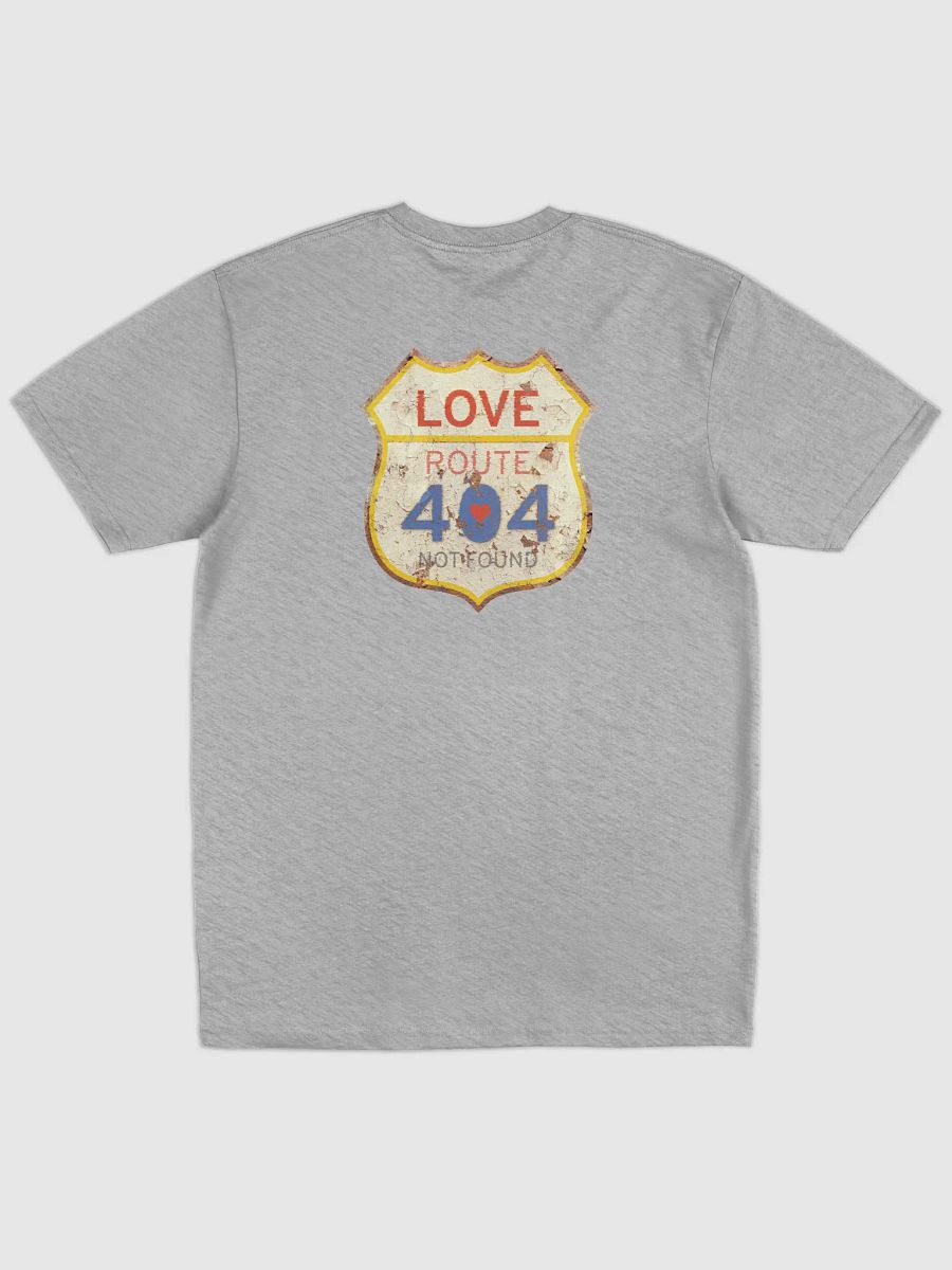 Love Route 404 Vintage Style (Back Print) Premium Heavyweight Tee, Unisex T-Shirt, Gift for Her Him Friends, Heart Broken Tee product image (43)