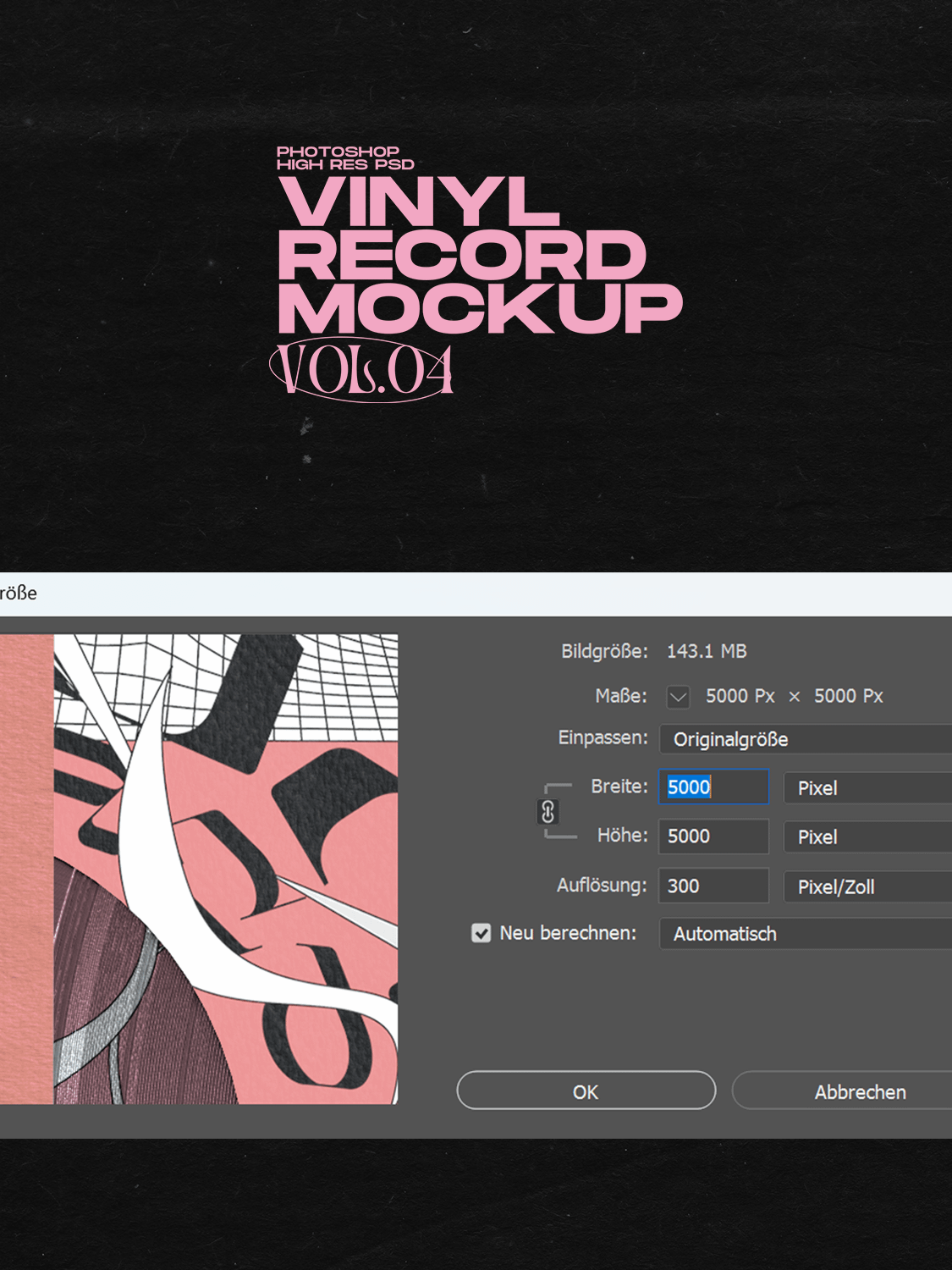 Vinyl Records Mockup Vol. 4 (PSD) product image (6)