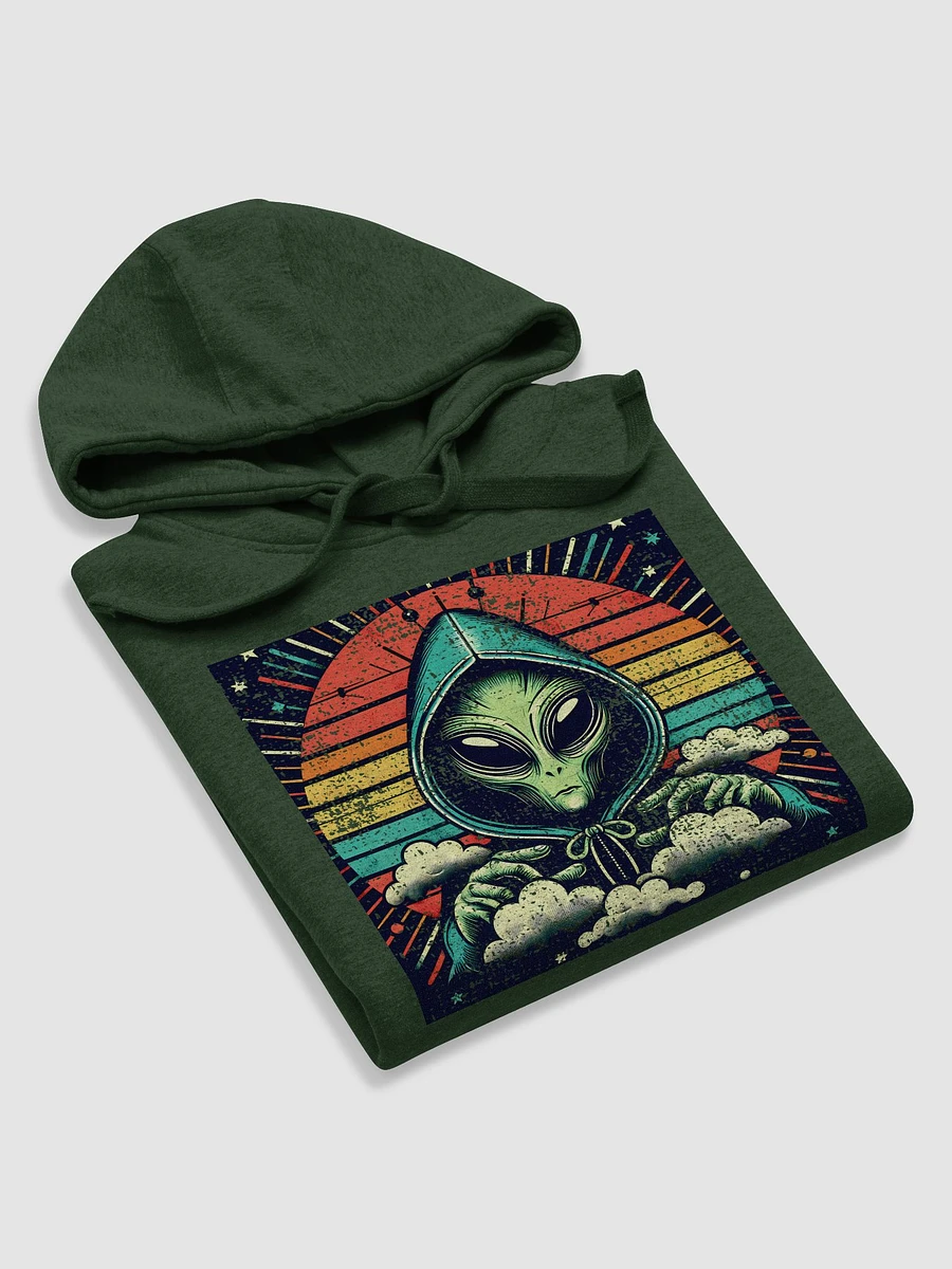 Cosmic Alien Sunset Hoodie - Vibrant Space Illustration product image (5)