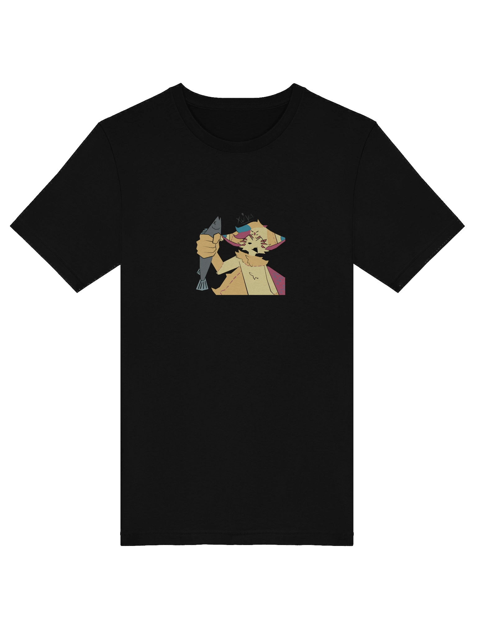 fortune holding a fish tee product image (48)