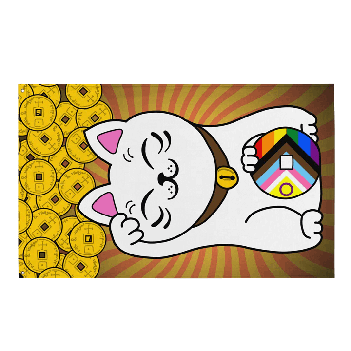 Maneki neko progressive pride flag product image (1)