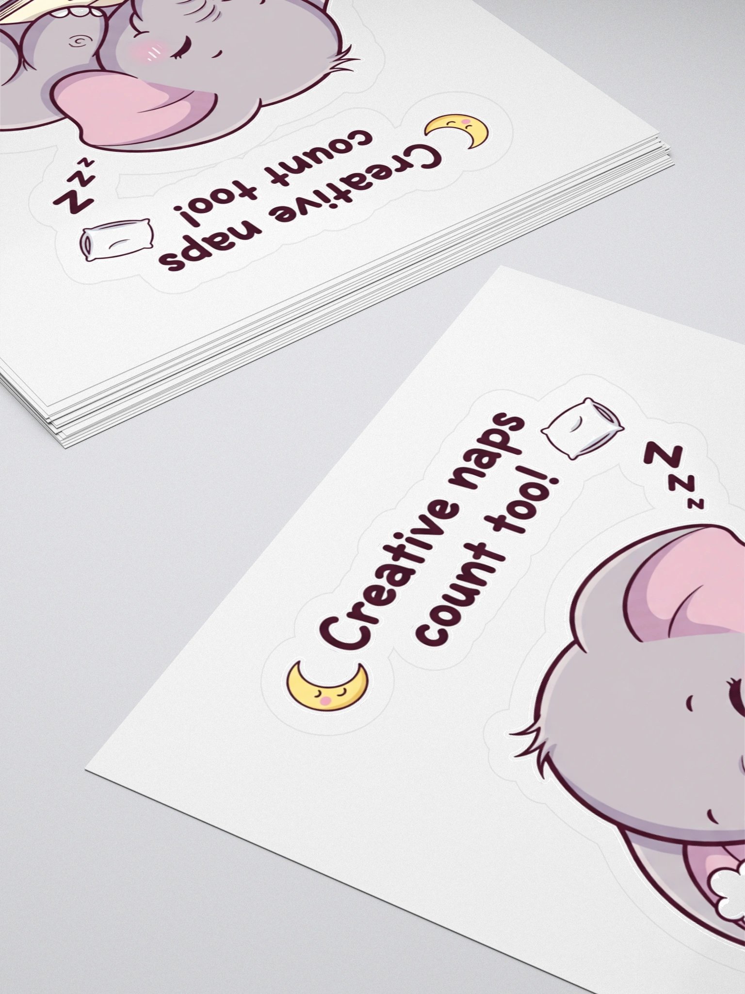 Sleepy Elephant Kiss Cut Sticker product image (4)