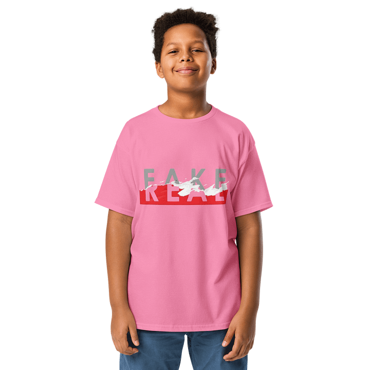 Kids T-Shirt Fake Real Slogan product image (1)