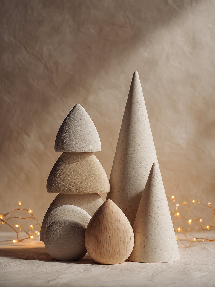 Minimalist Stone Christmas Tree – Modern Holiday Wall Art Print product image (2)