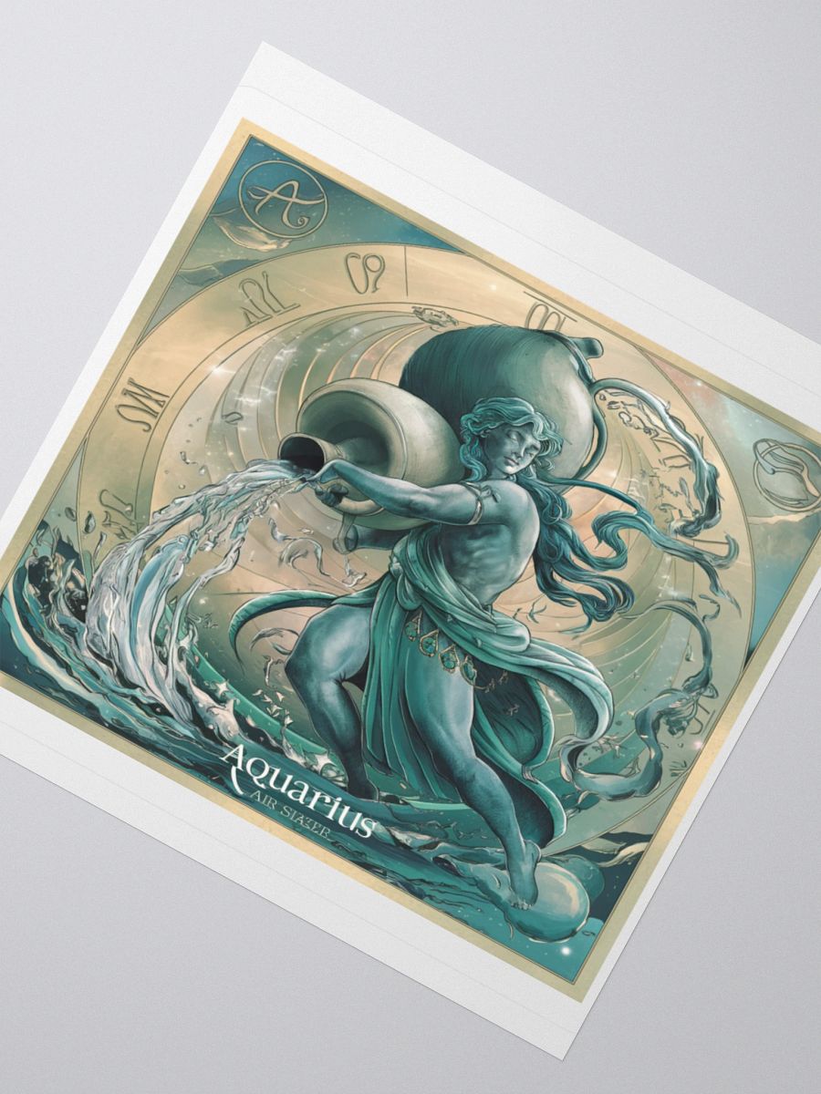 Aquarius Zodiac Vinyl Sticker - Unique Celestial Design product image (5)