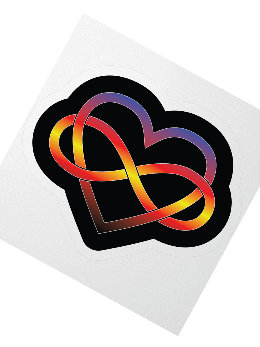 Polyamory Pride Gradient Polyamory Infinity Heart Sticker product image (4)