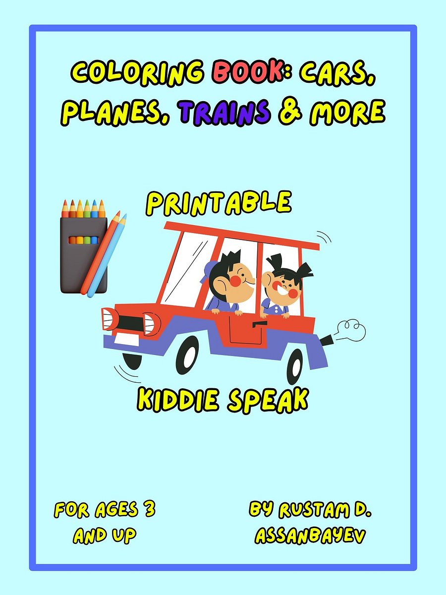 Printable Coloring Pages Cars, Planes, Trains product image (1)