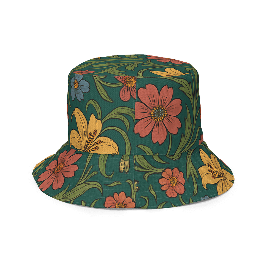 Vintage Floral Bucket Hat – Reversible Summer Festival Hat with Retro Botanical Print product image (5)