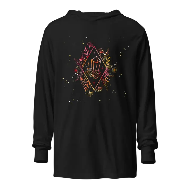 Crystal Fire Long Sleeve Hooded Tee product image (1)