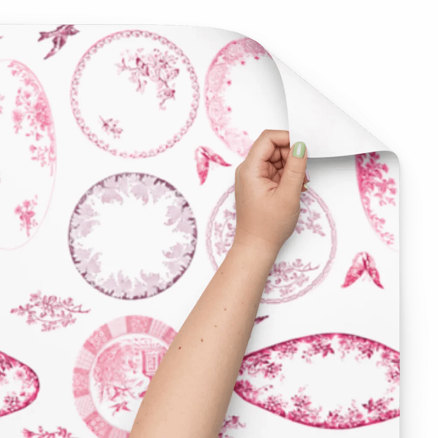French Antique Plates | RED Wrapping Paper product image (11)