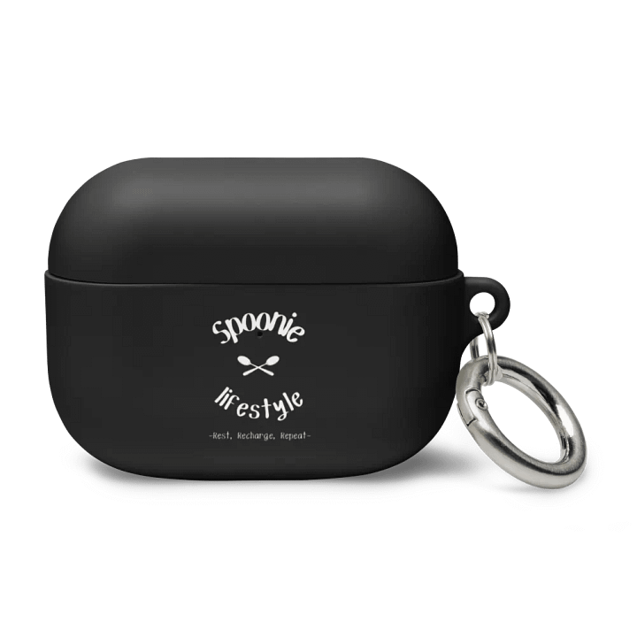Spoonie Lifestyle- Rest, Recharge, Repeat Airpods Case- White Print product image (2)