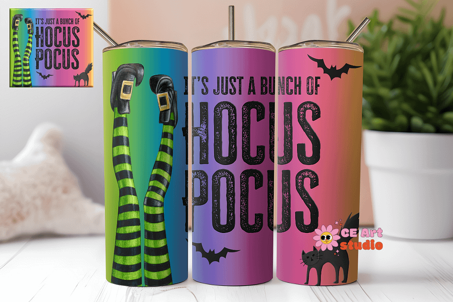 Halloween Hocus Pocus Tumbler Wrap PNG product image (1)