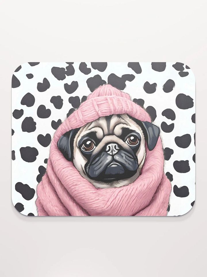 Dotted Pug Mouse Pad product image (1)