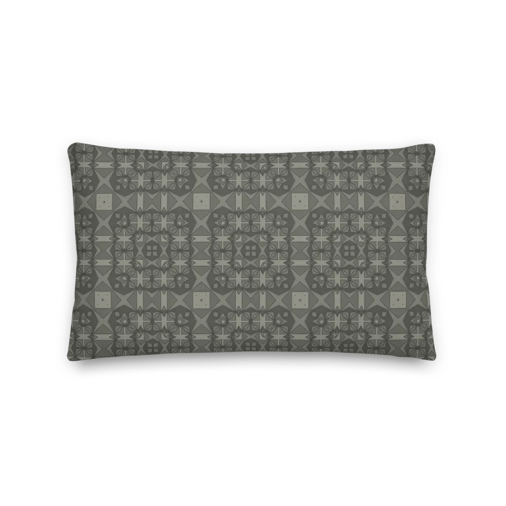 Gray tartan premium pillow (Reversible and in 3 sizes/shapes) product image (4)
