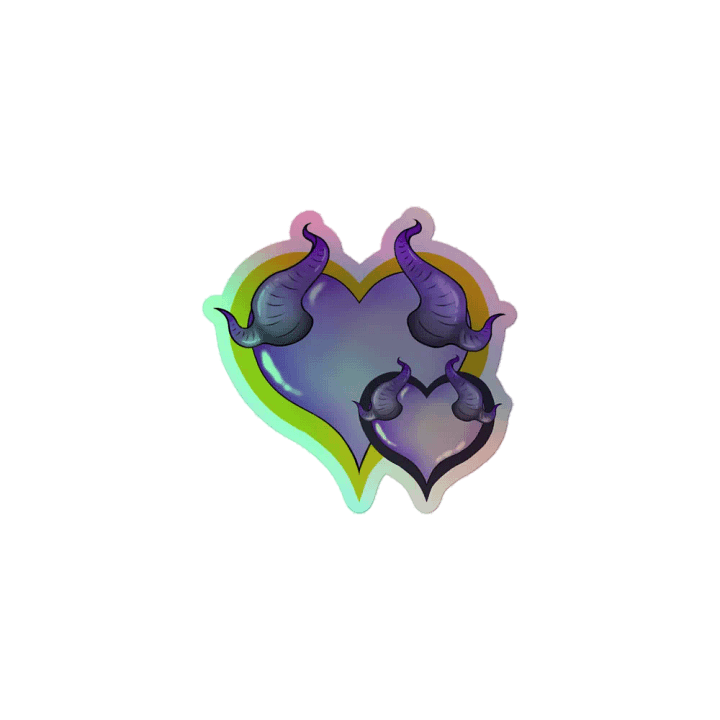 Holo Hearts & Horns Sticker product image (1)