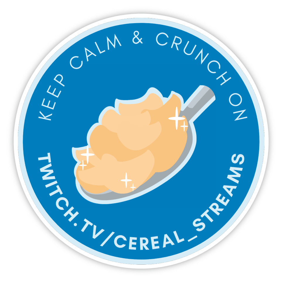 3x3 Inch Round Vinyl Die Cut Sticker: Spoon of Flakes product image (1)