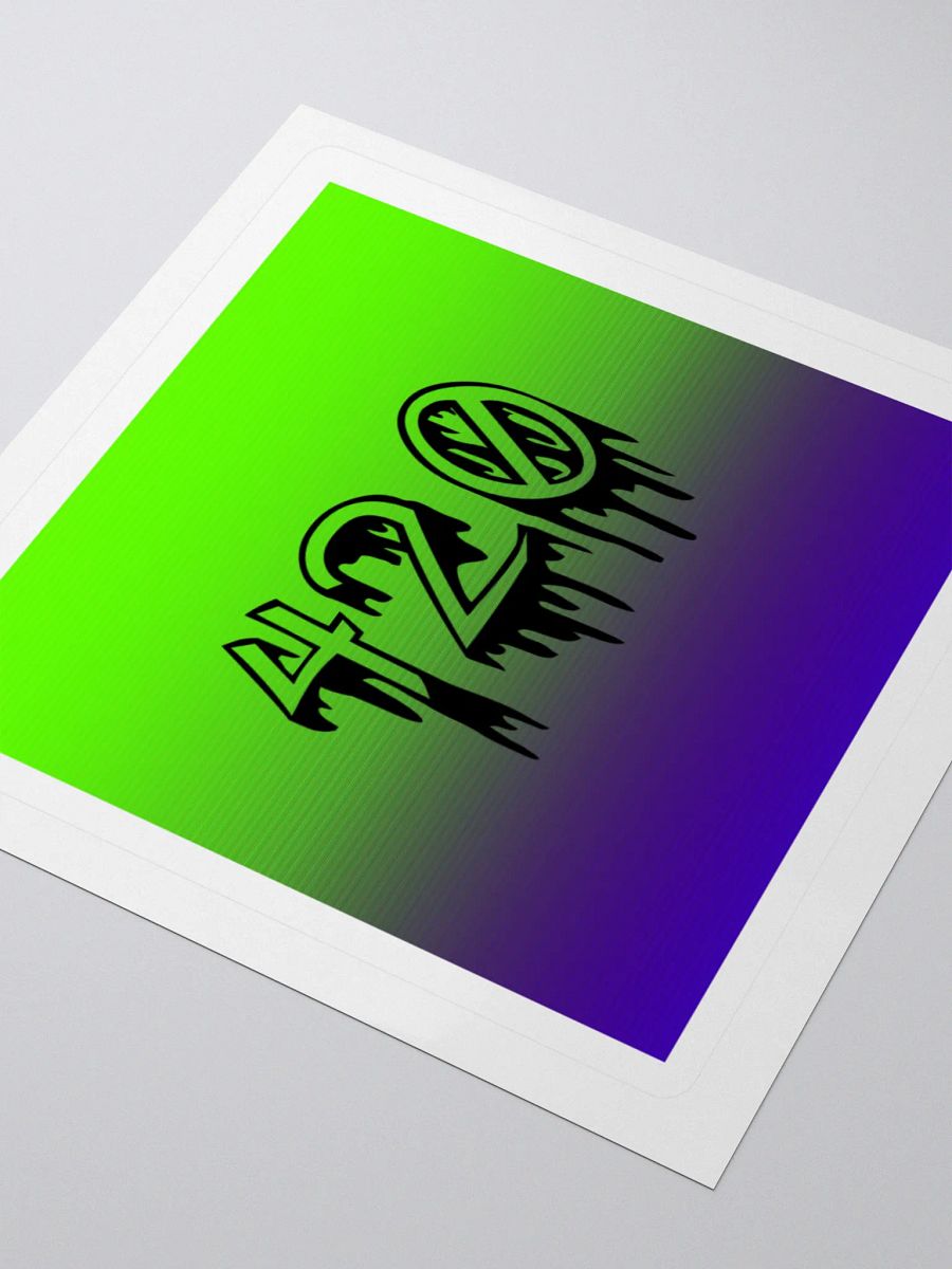 Twisted 420 Green Purple Stoner Sticker, Cannabis Creepy Weed Creation product image (3)