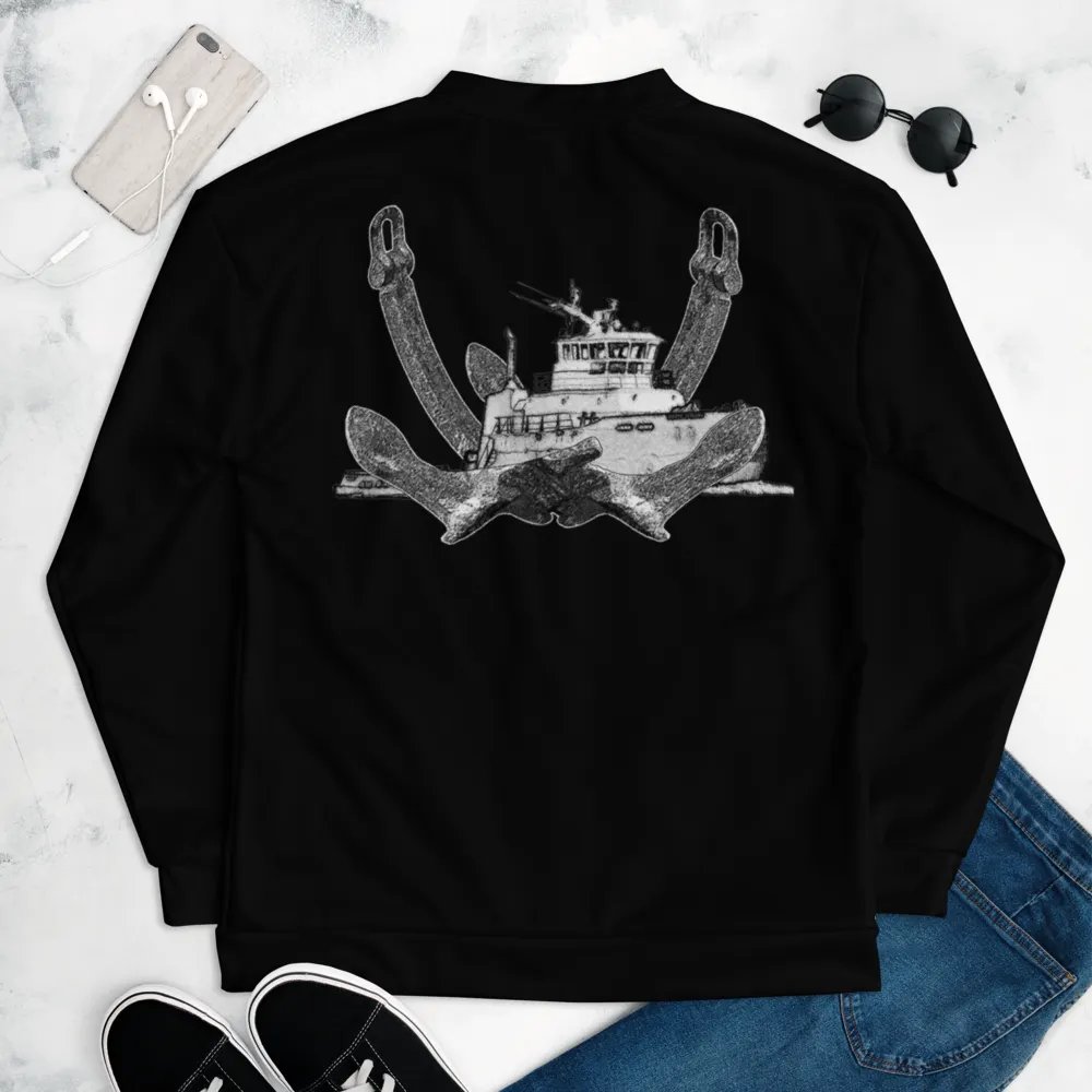 Twin Anchor Titan tug Black Bomber Jacket product image (9)